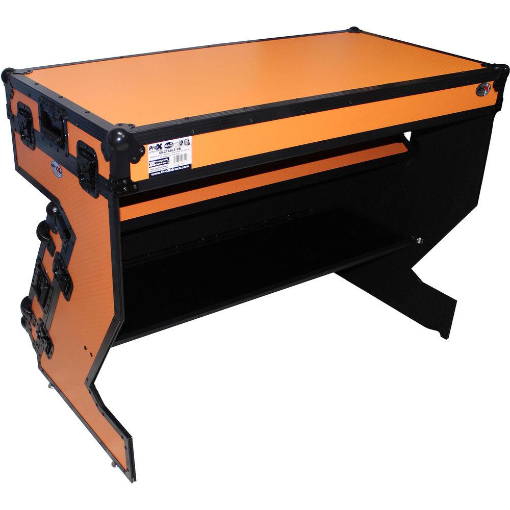 ProX Portable Z-Style DJ Table Flight Case with Handles & Wheels