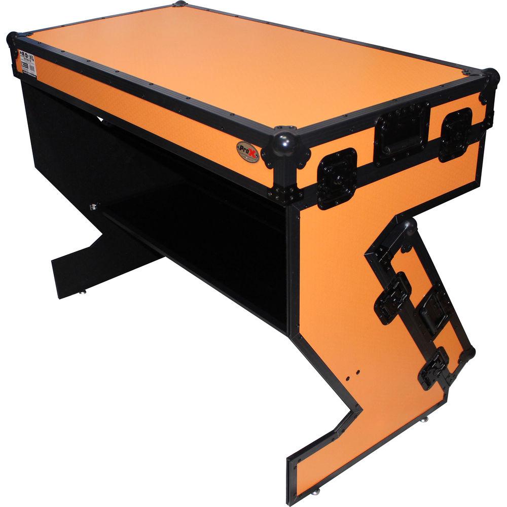 ProX Portable Z-Style DJ Table Flight Case with Handles & Wheels