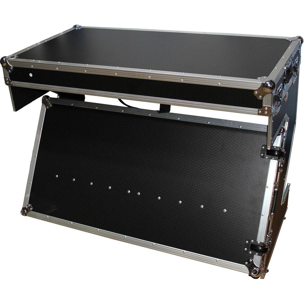 ProX Portable Z-Style DJ Table Flight Case with Handles & Wheels