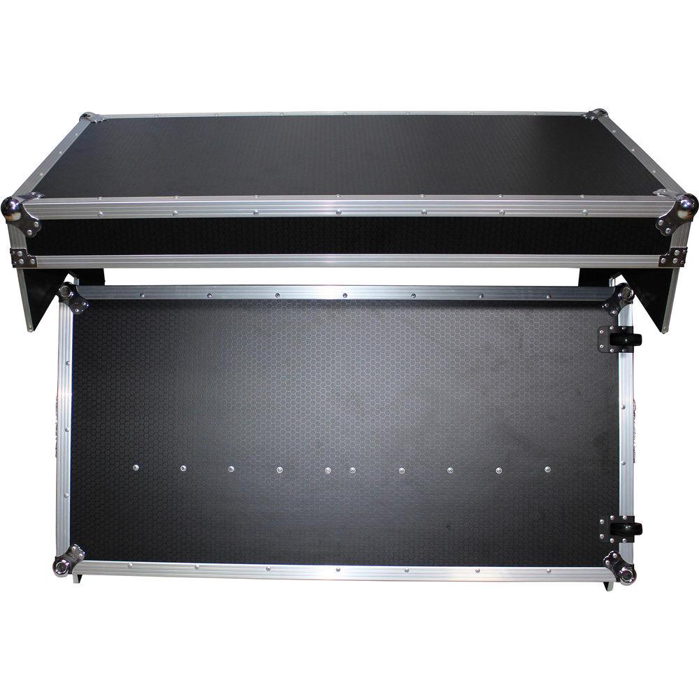 ProX Portable Z-Style DJ Table Flight Case with Handles & Wheels