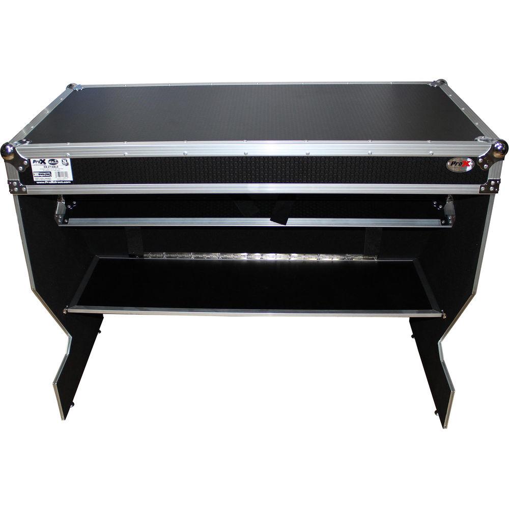 ProX Portable Z-Style DJ Table Flight Case with Handles & Wheels