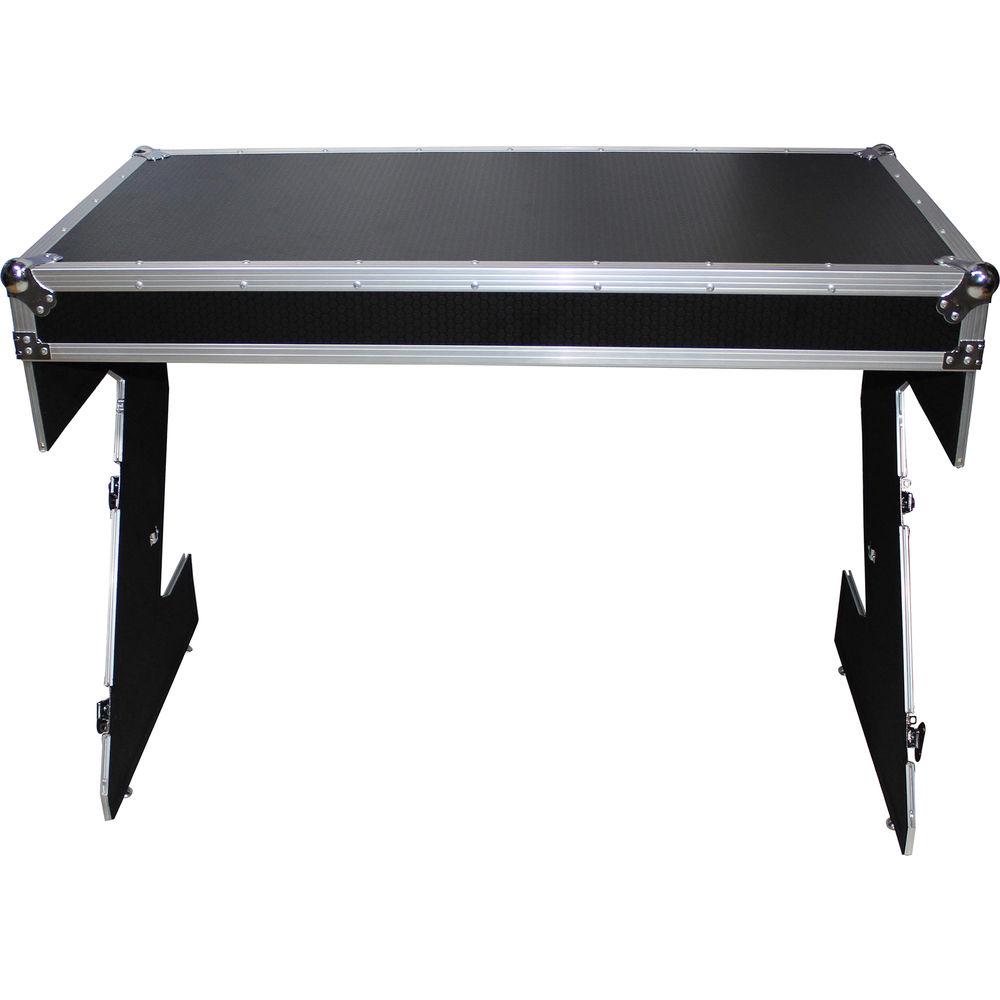 ProX Portable Z-Style DJ Table Flight Case with Handles & Wheels