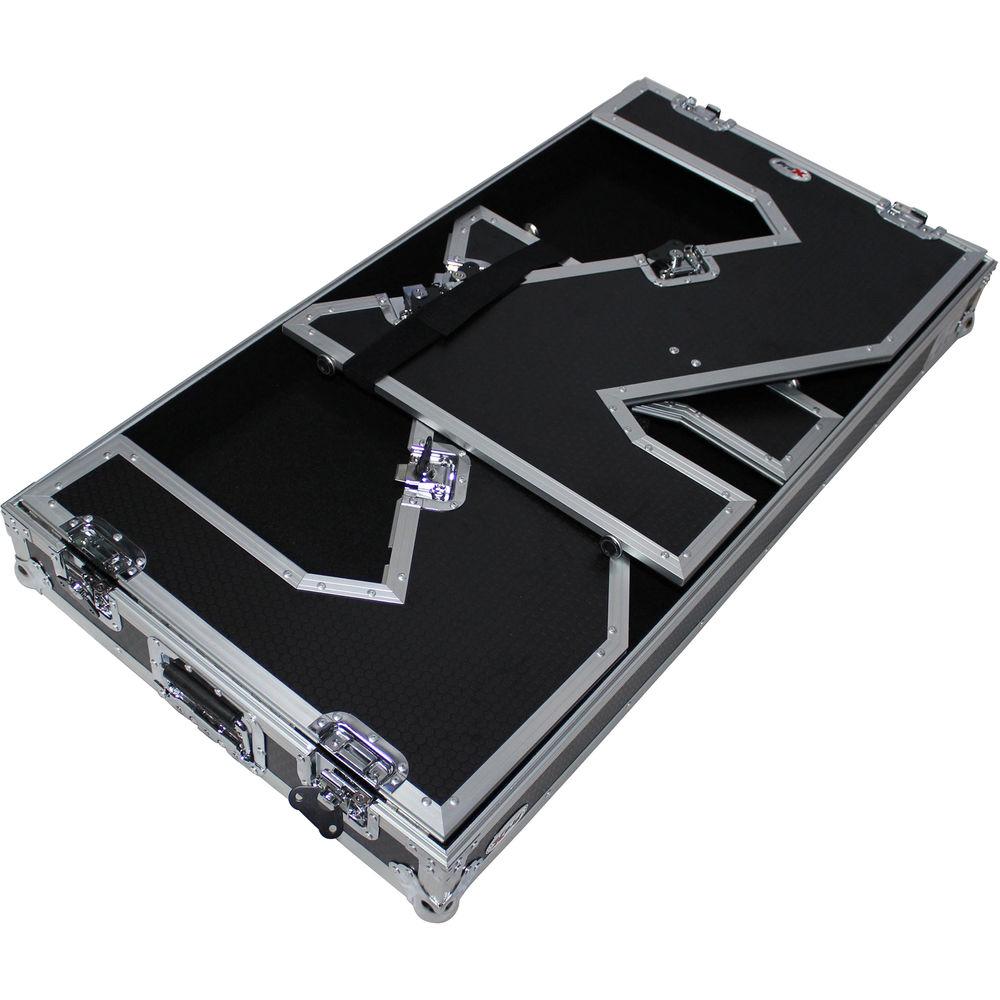 ProX Portable Z-Style DJ Table Flight Case with Handles & Wheels
