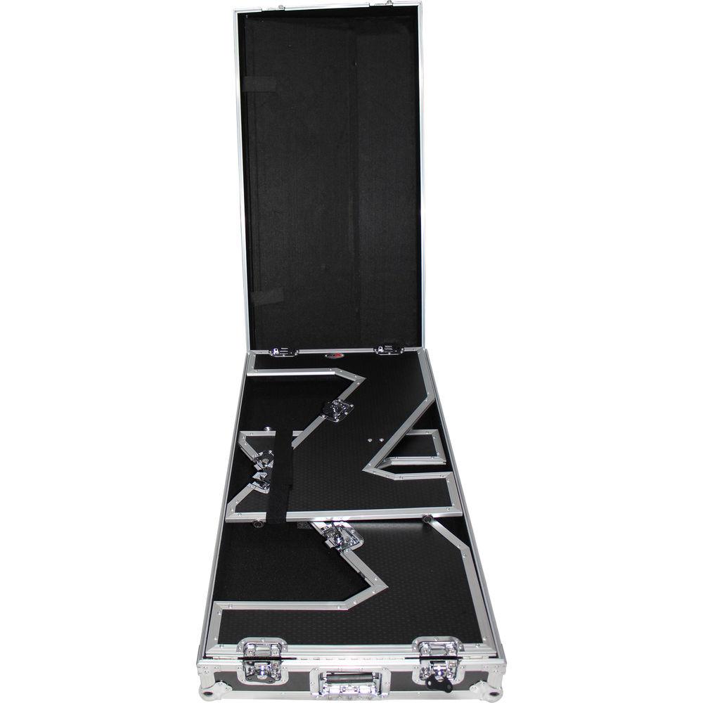 ProX Portable Z-Style DJ Table Flight Case with Handles & Wheels