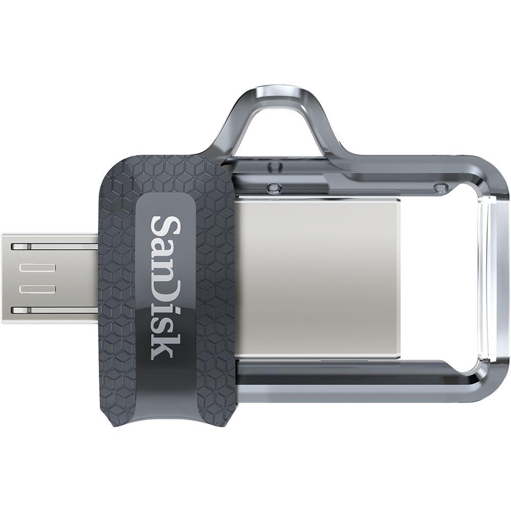 SanDisk 32GB Ultra Dual m3.0 USB 3.0 micro-USB Flash Drive, SanDisk, 32GB, Ultra, Dual, m3.0, USB, 3.0, micro-USB, Flash, Drive