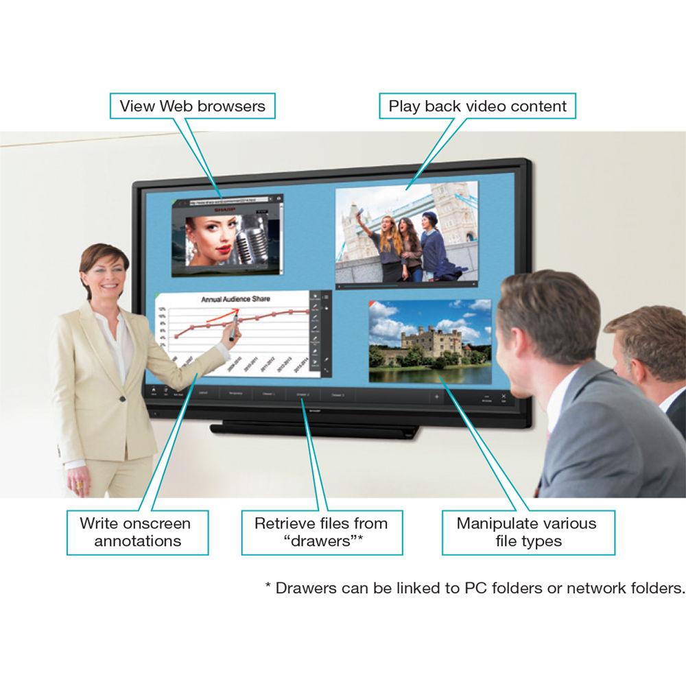 Sharp 70" Class Aquos Board Interactive Display System with Wireless Connectivity