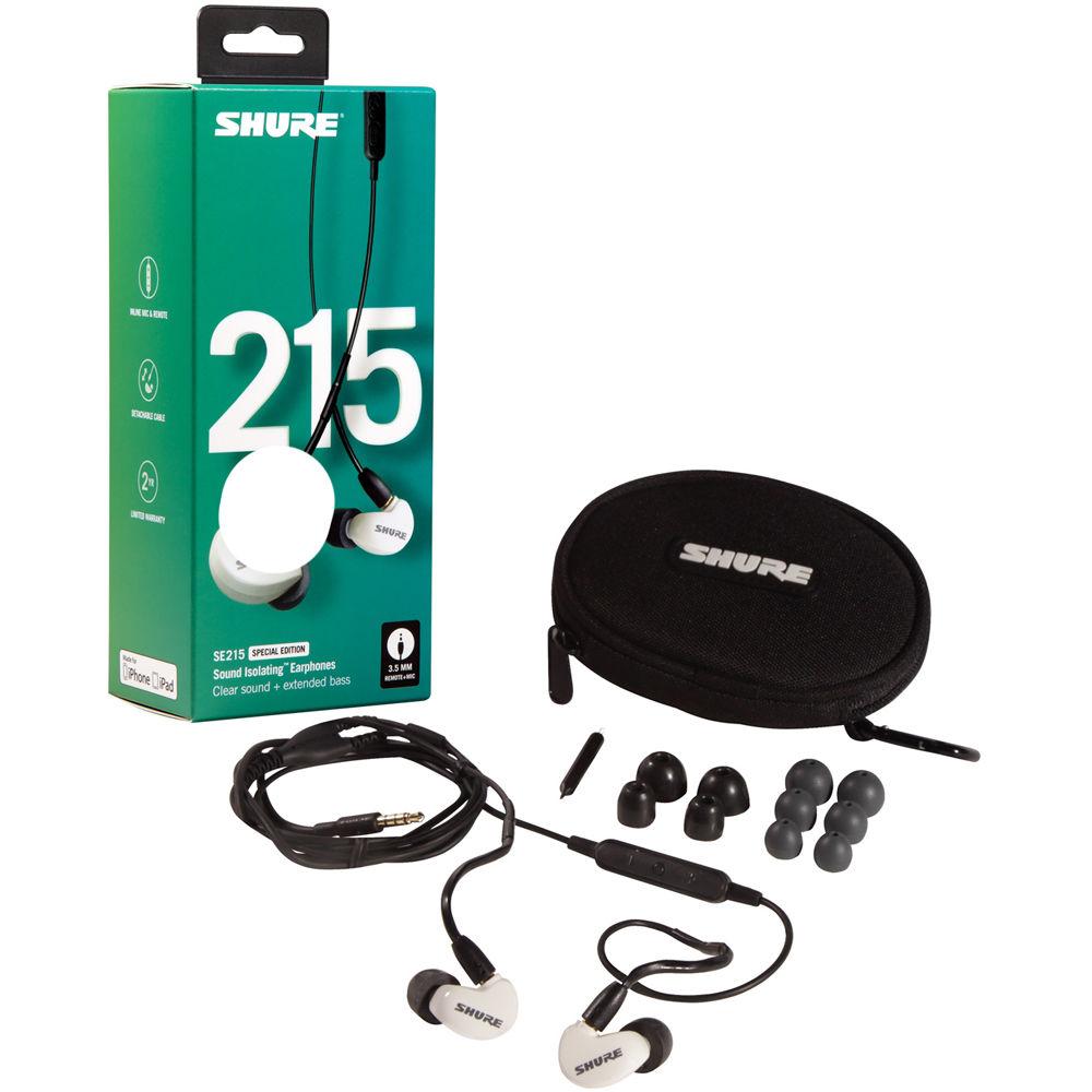 Shure SE215SPE Special Edition Sound-Isolating In-Ear Stereo Earphones with 3.5mm Remote and Mic Cable