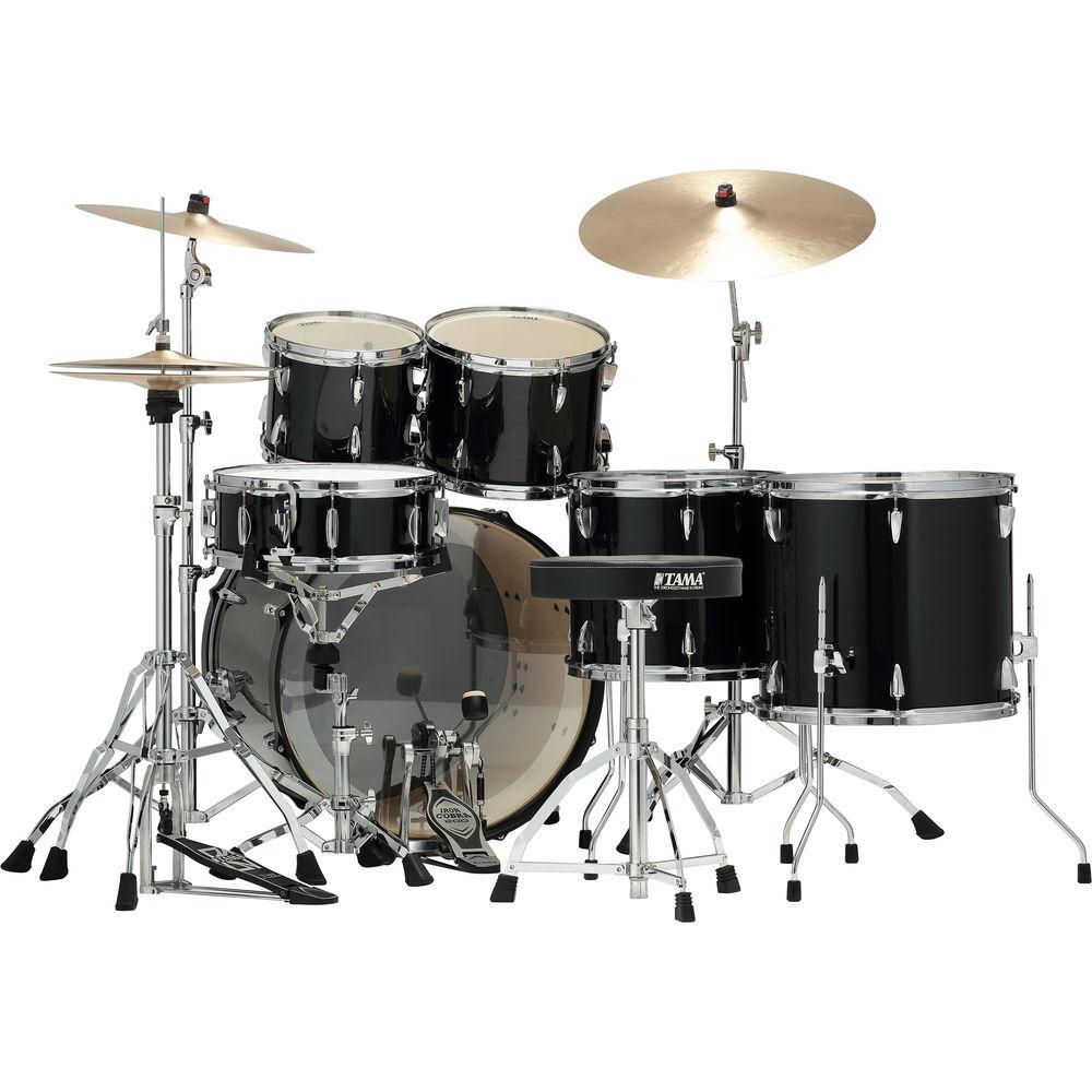 TAMA IP62NCHBK Imperialstar 6-Piece Drum Set with Cymbals