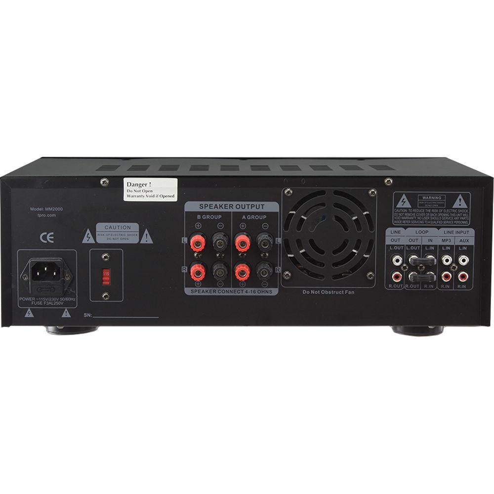 Technical Pro Stage Series Bluetooth StagePack12 V2 PA with Mic Mixer Amplifier, 6 Microphones, 2 Speakers, and More
