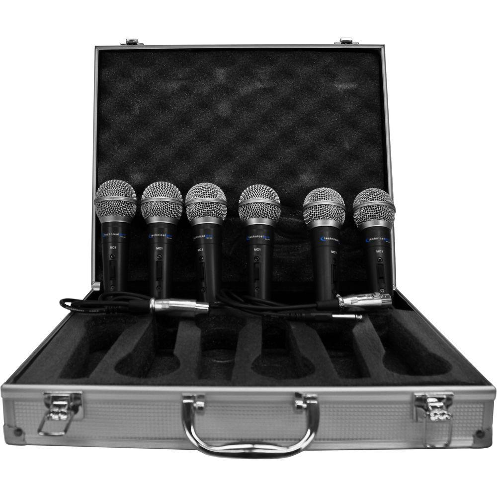 Technical Pro Stage Series Bluetooth StagePack12 V2 PA with Mic Mixer Amplifier, 6 Microphones, 2 Speakers, and More