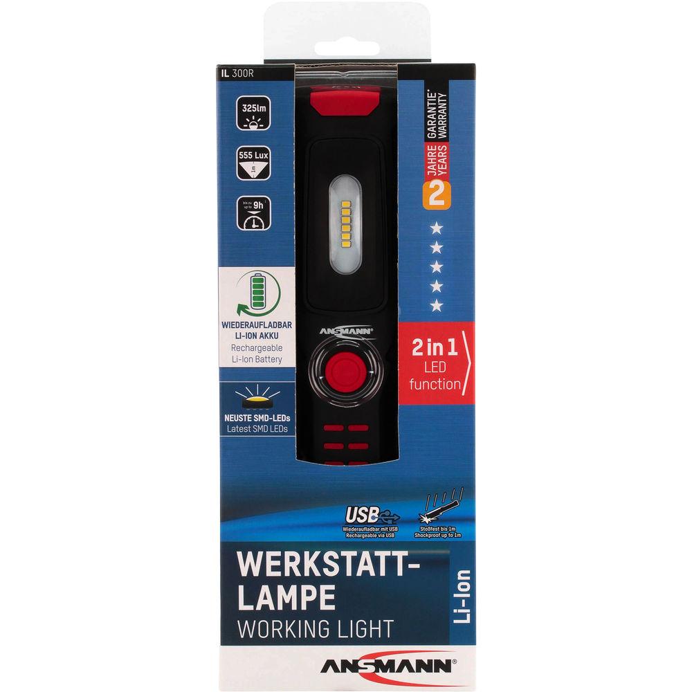 Ansmann IL300R Handheld Rechargeable LED Worklight