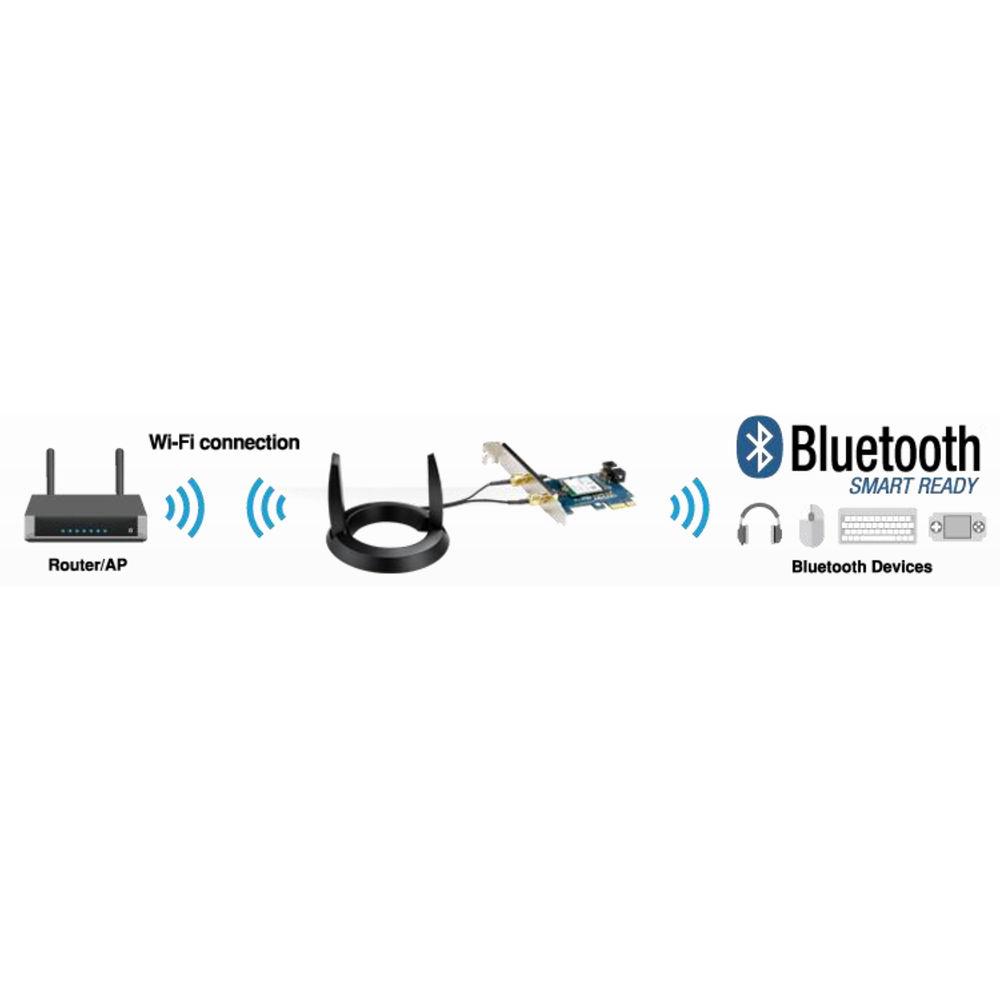 ASUS Wireless-AC1200 Dual-Band PCIe Wi-Fi Adapter with Bluetooth 4.2 Connectivity, ASUS, Wireless-AC1200, Dual-Band, PCIe, Wi-Fi, Adapter, with, Bluetooth, 4.2, Connectivity
