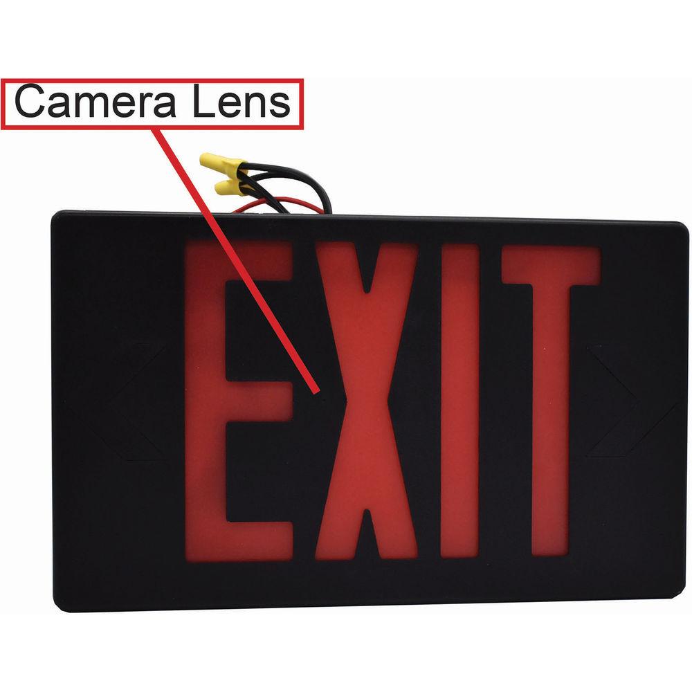 Bush Baby Hardwired Exit Sign with 4K UHD Covert Wi-Fi Camera