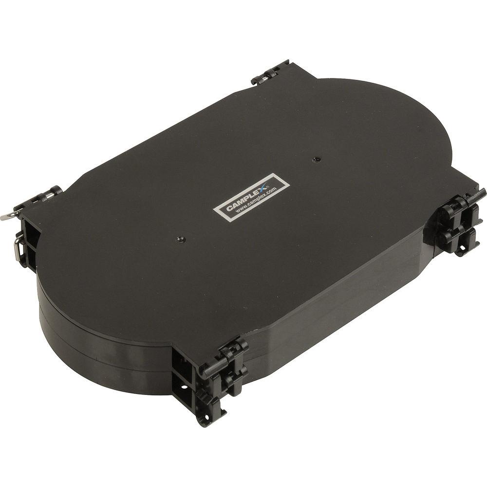 Camplex Stackable 24-Position Black Plastic Splice Tray with Cover