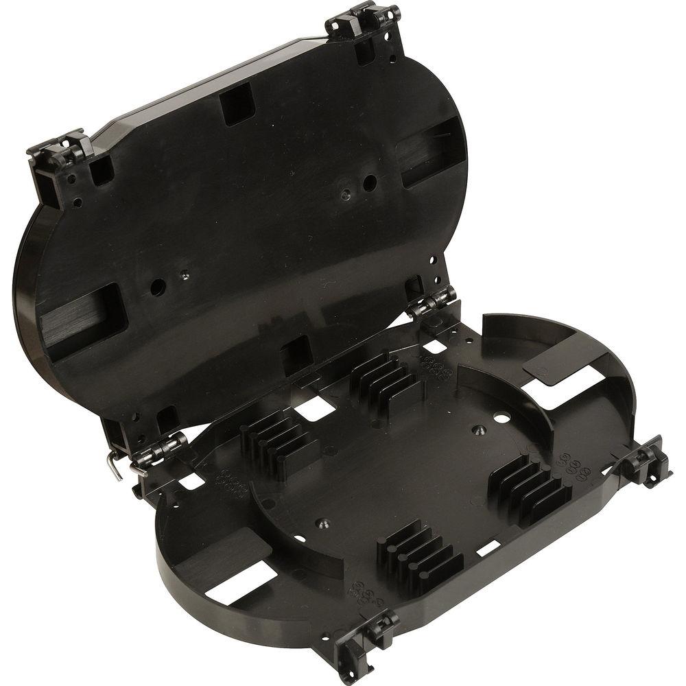 Camplex Stackable 24-Position Black Plastic Splice Tray with Cover