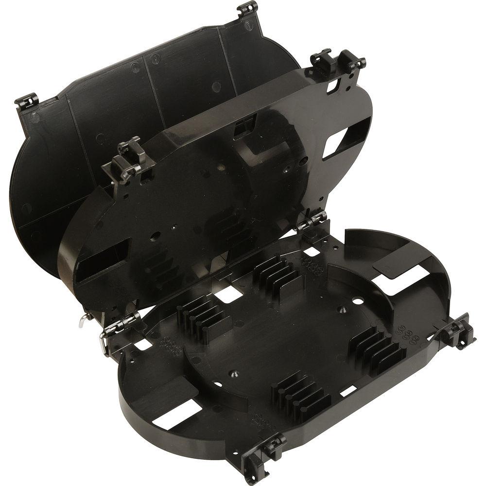 Camplex Stackable 24-Position Black Plastic Splice Tray with Cover