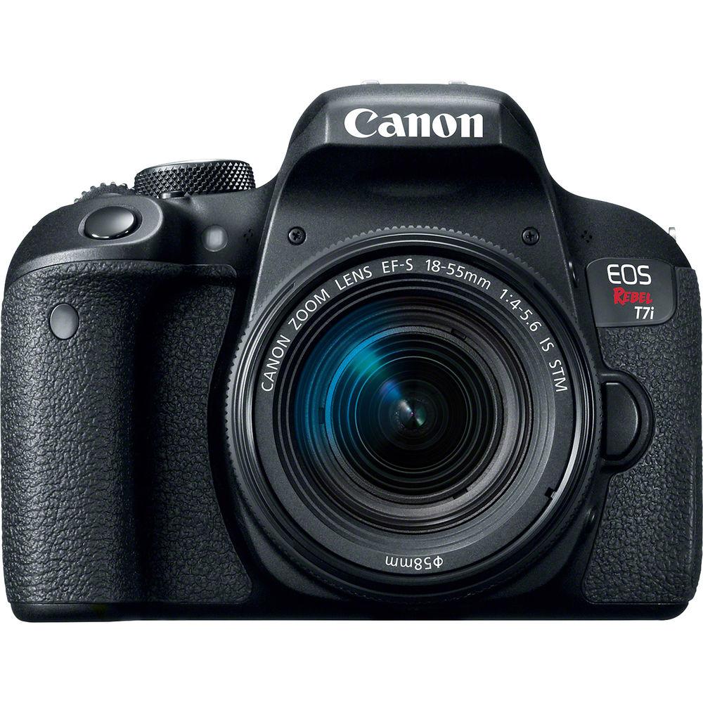 Canon EOS Rebel T7i DSLR Camera with 18-55mm Lens Video Creator Kit
