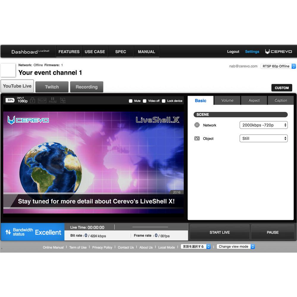 Cerevo USA LiveShell X