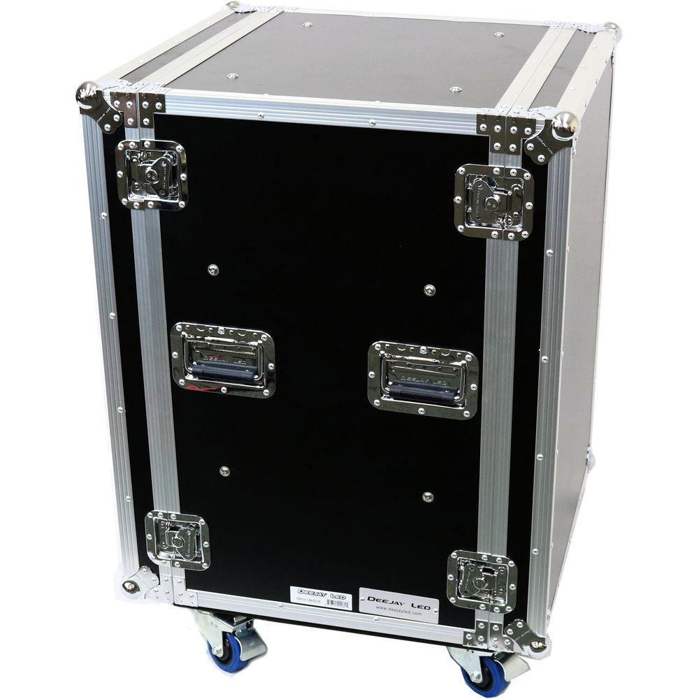 DeeJay LED Flight Road Case for 16 RU Shock Mount Amplifier