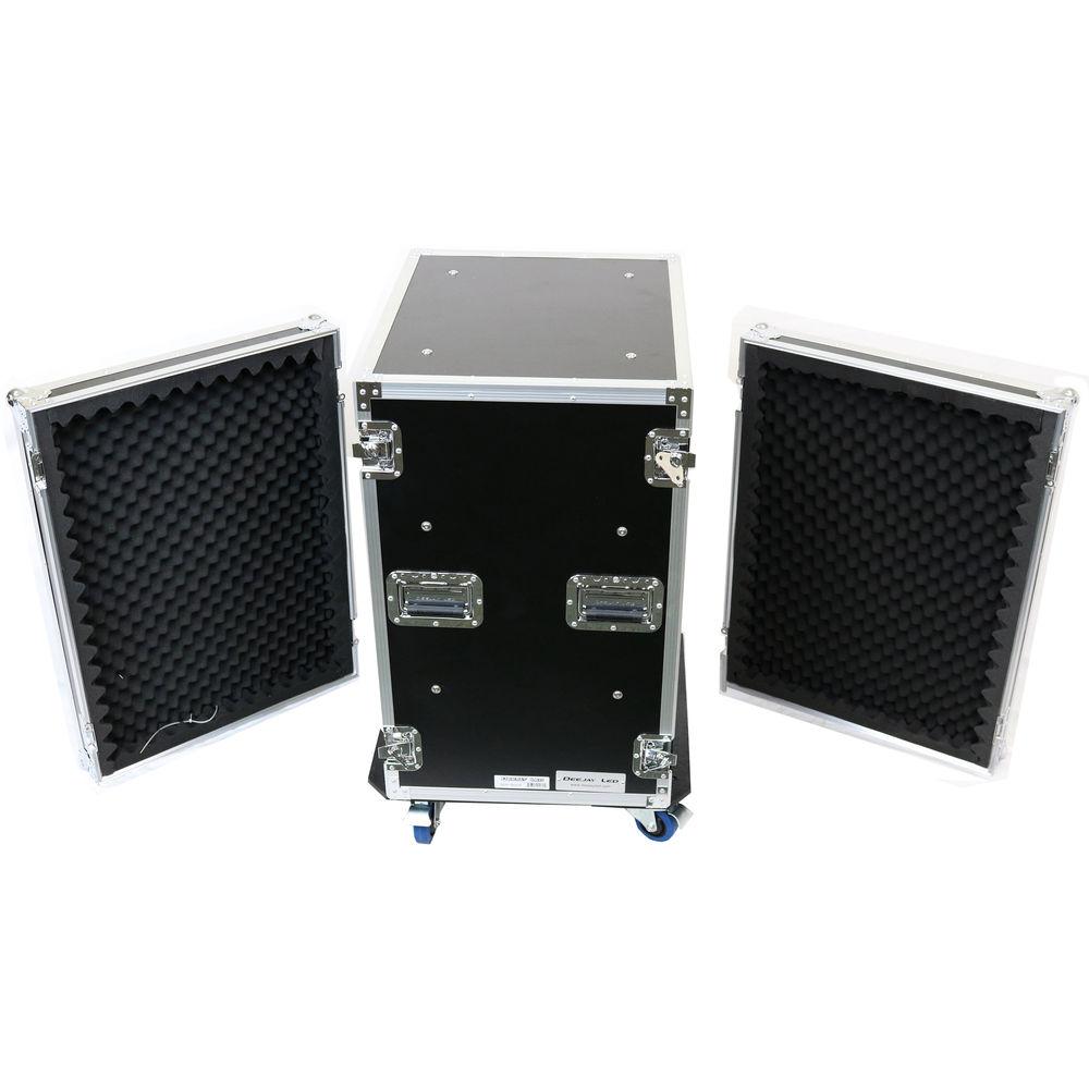 DeeJay LED Flight Road Case for 16 RU Shock Mount Amplifier
