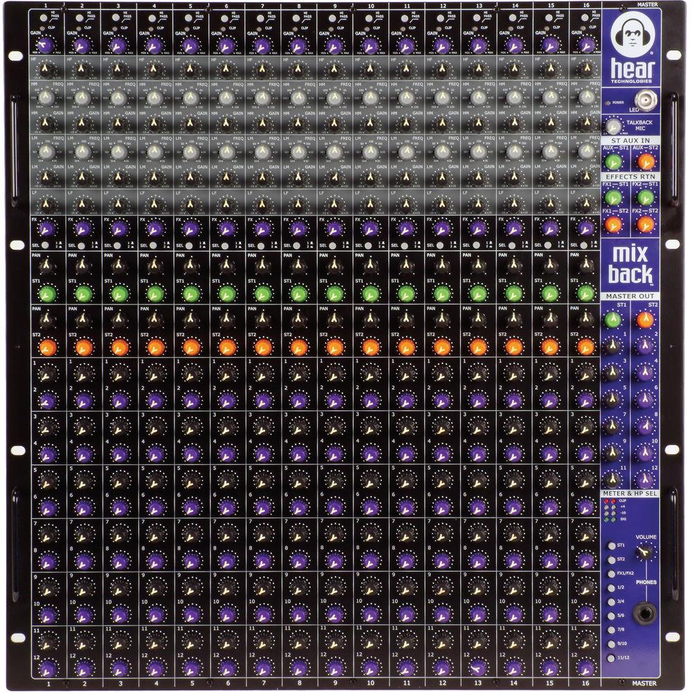 Hear Technologies Mix Back Mixer 16-Channel Monitor Mixer with Talkback Remote