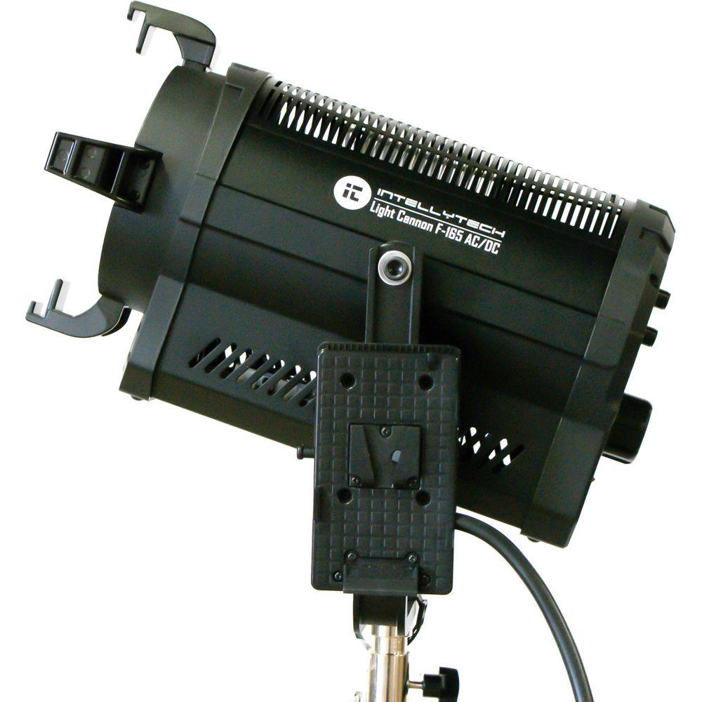 Intellytech Light Cannon F-165 AC DC 5500K High-Output LED Fresnel with Wi-Fi and V-Mount Battery Plate