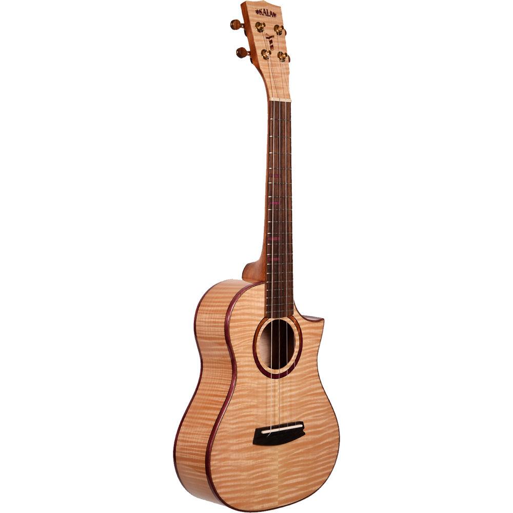 KALA MAPL-T-3C-C Three Cord Strand Maple Tenor Cutaway Ukulele
