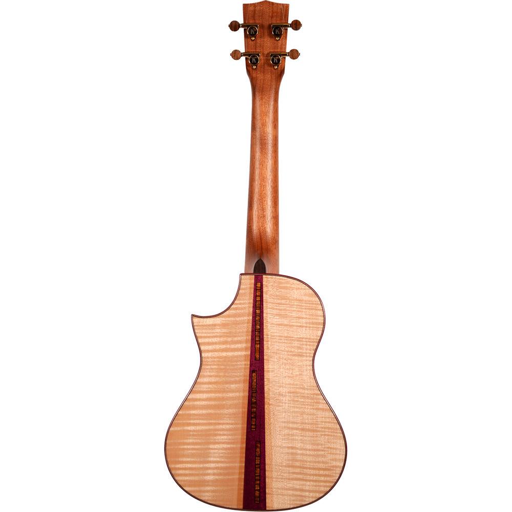 KALA MAPL-T-3C-C Three Cord Strand Maple Tenor Cutaway Ukulele