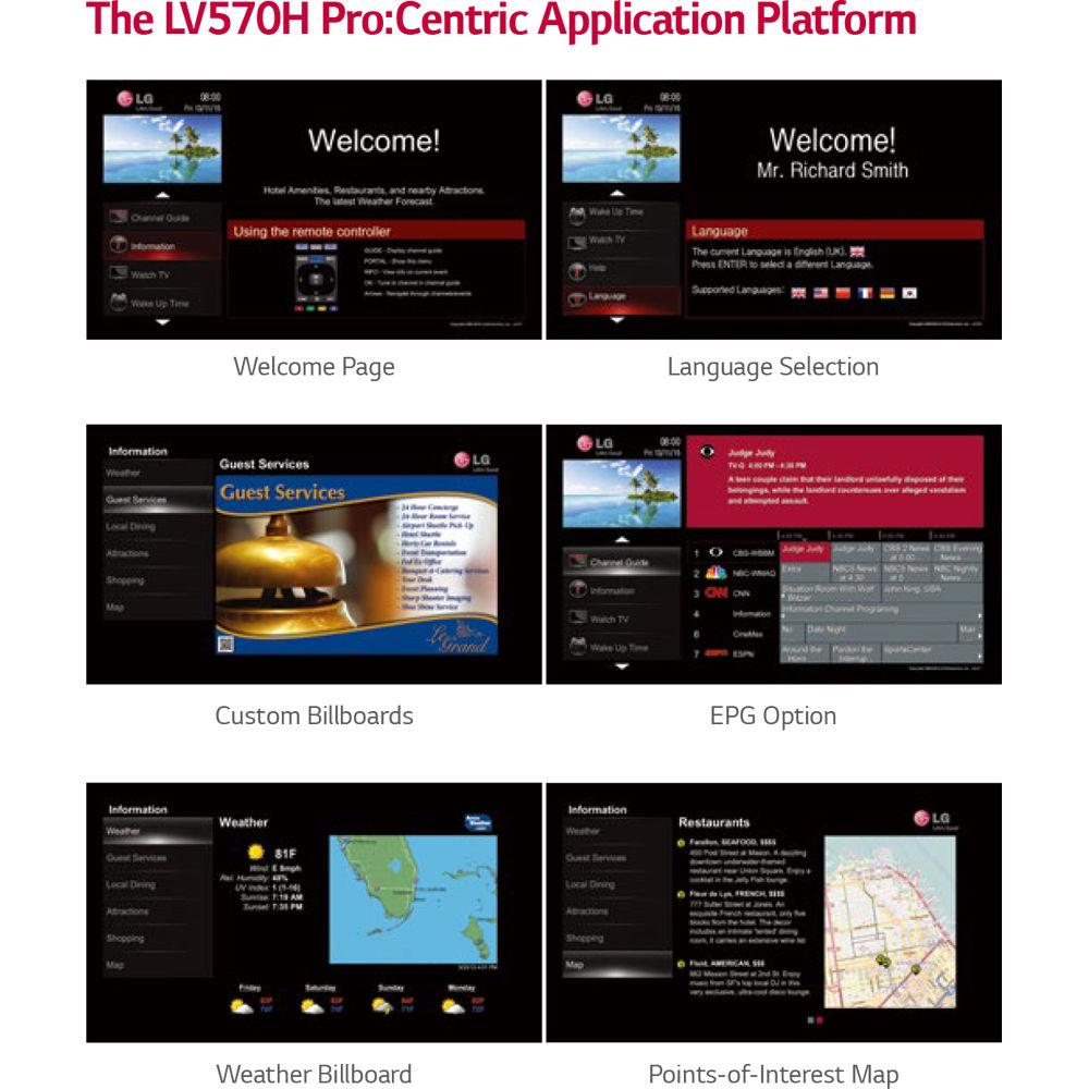 LG 40" Pro:Centric Hospitality LED TV with Integrated Pro:Idiom and b-LAN