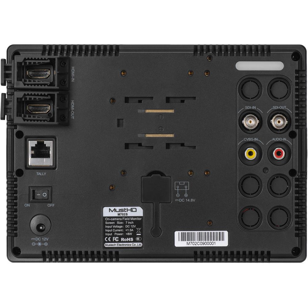 MustHD 7" 4K 3G-SDI & HDMI IPS On-Camera Monitor