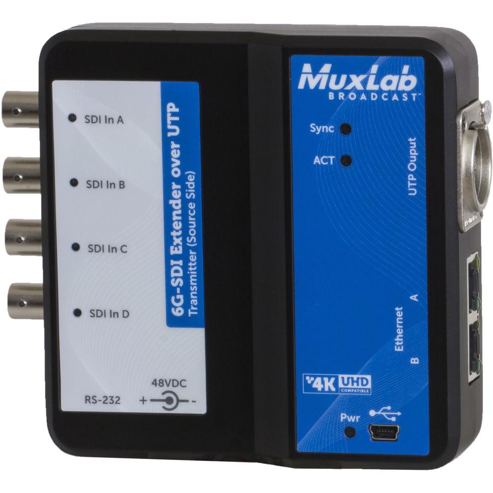 MuxLab 6G-SDI Extender over UTP Cat5e 6 with Ethernet