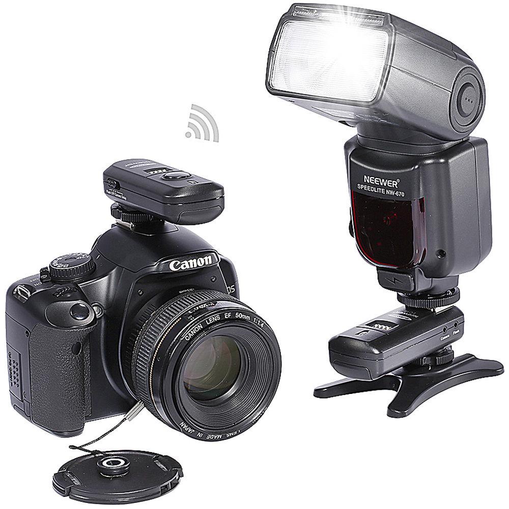 Neewer NW670 TTL Flash for Canon Cameras with FC-16 Trigger & Accessories Kit