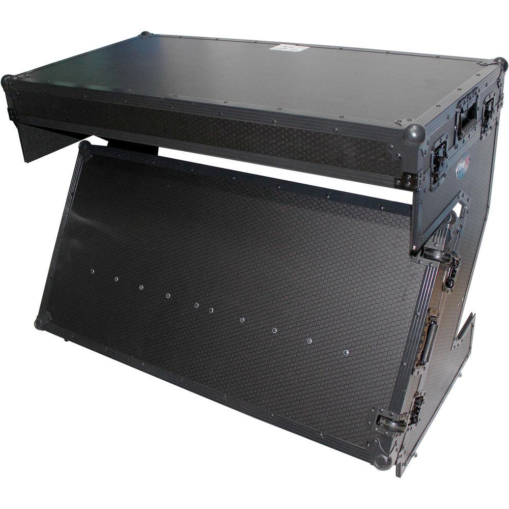 ProX Portable Z-Style DJ Table Flight Case with Handles & Wheels