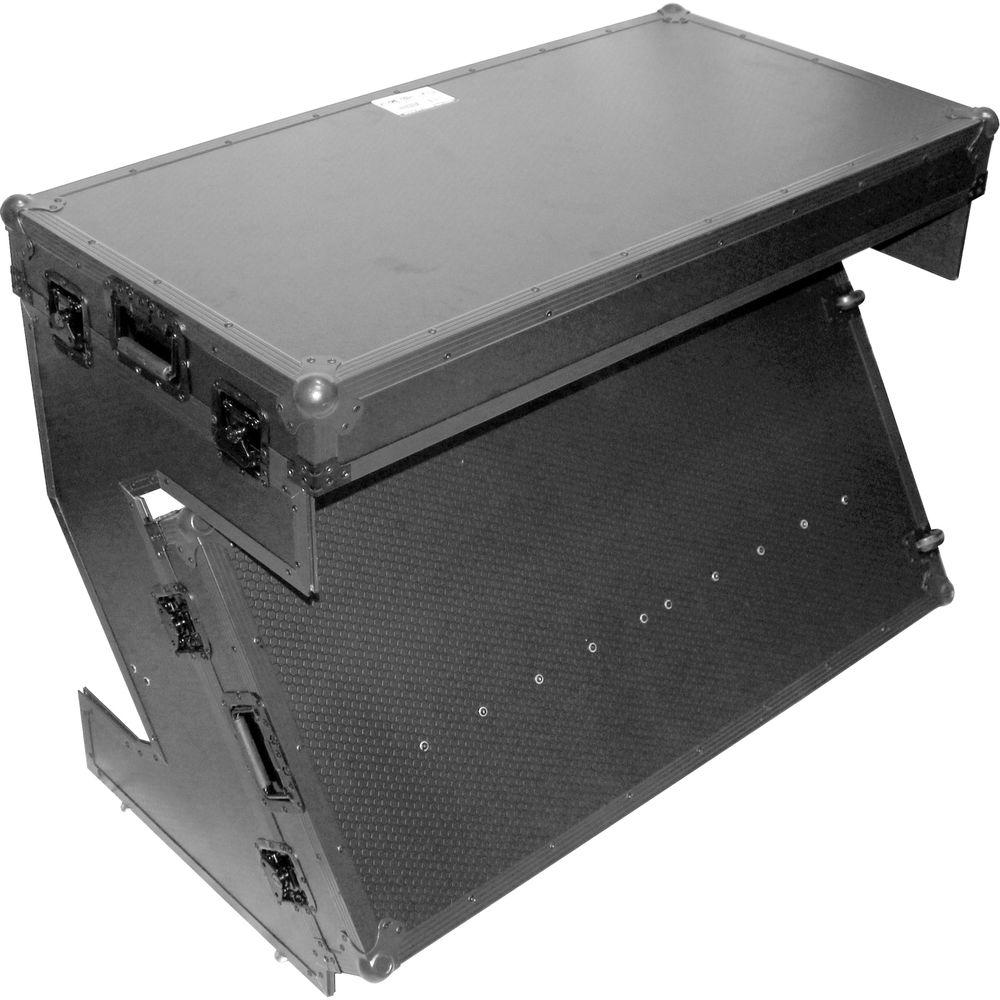 ProX Portable Z-Style DJ Table Flight Case with Handles & Wheels