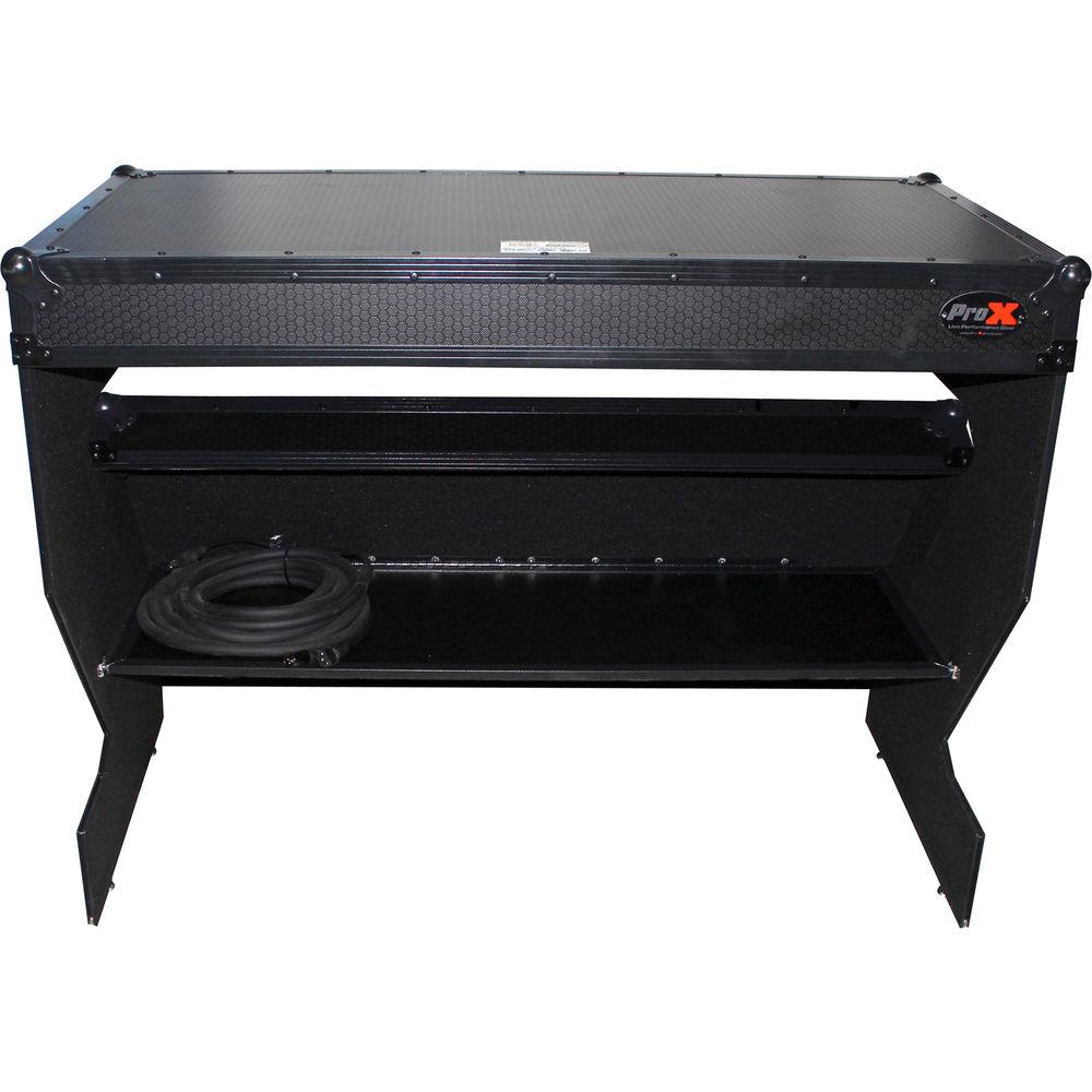 ProX Portable Z-Style DJ Table Flight Case with Handles & Wheels