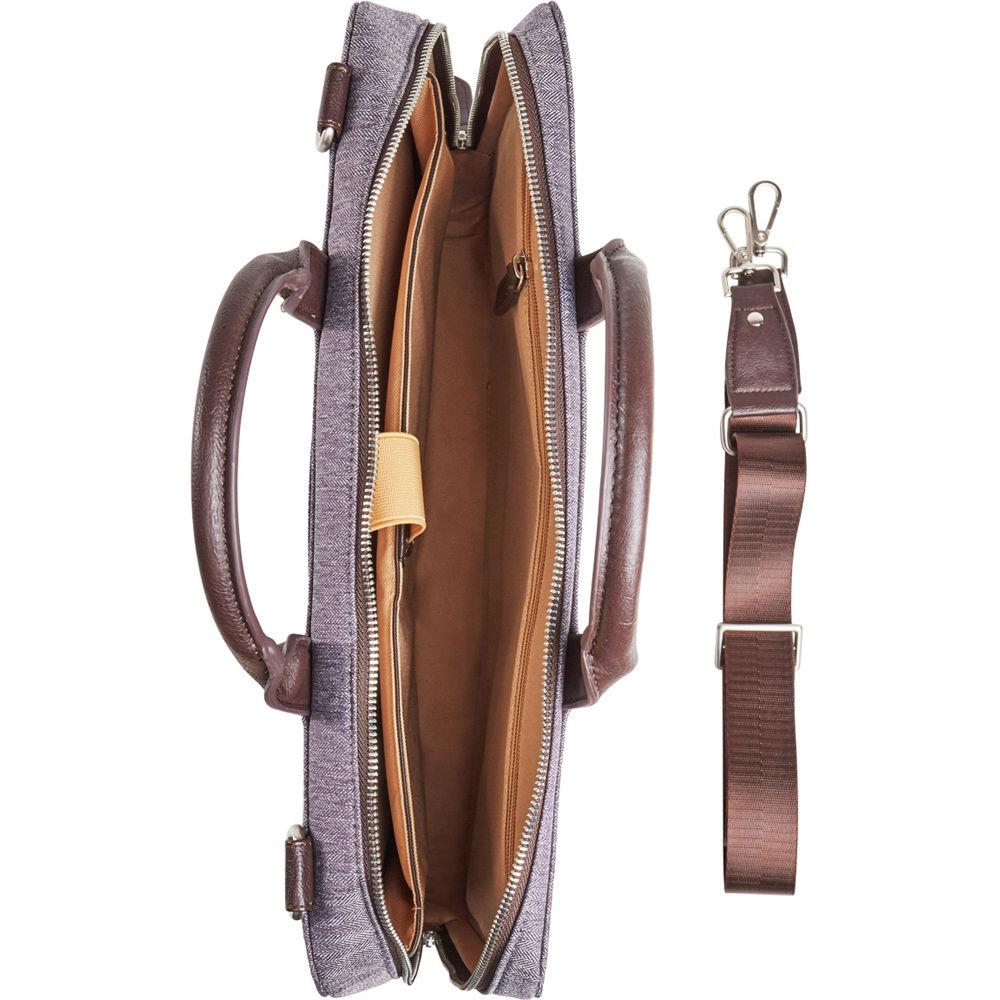 Setton Brothers Avanti Herringbone Briefcase for 15" Laptops