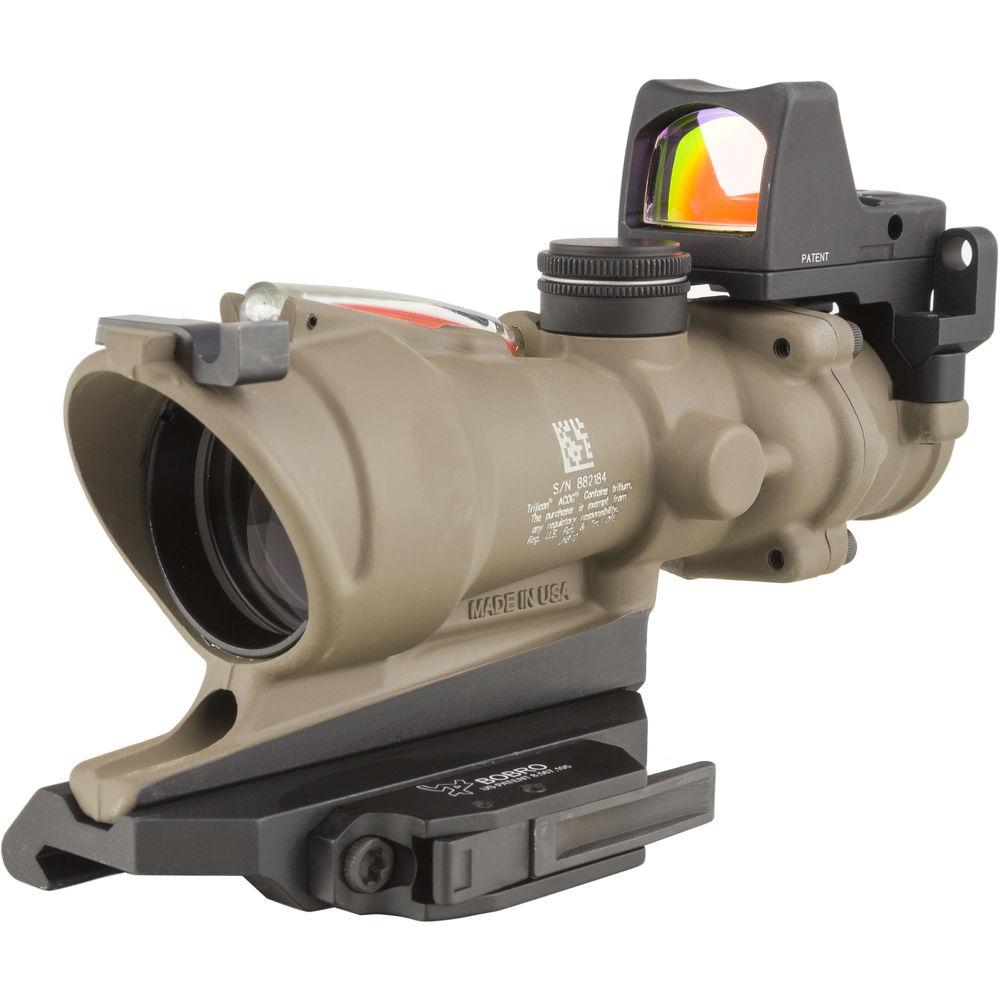 Trijicon 4x32 ACOG Dual Illuminated Riflescope and 3.25 MOA Red Dot Type 2 RMR Sight Kit