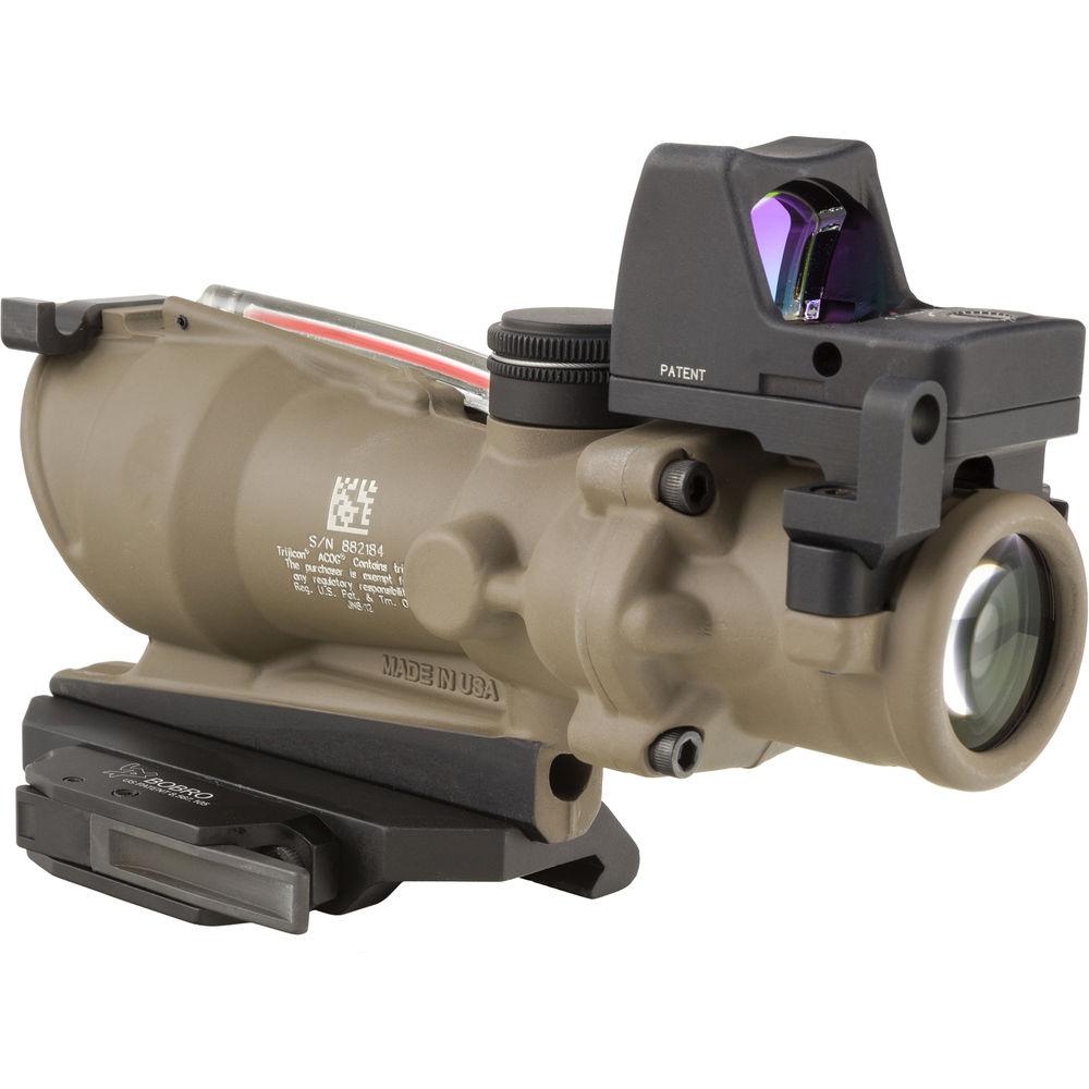 Trijicon 4x32 ACOG Dual Illuminated Riflescope and 3.25 MOA Red Dot Type 2 RMR Sight Kit