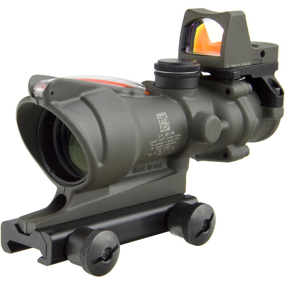 Trijicon 4x32 ACOG Dual Illuminated Riflescope and 3.25 MOA Red Dot Type 2 RMR Sight Kit