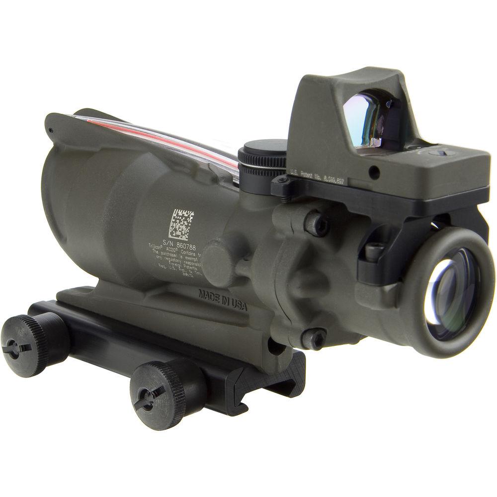 Trijicon 4x32 ACOG Dual Illuminated Riflescope and 3.25 MOA Red Dot Type 2 RMR Sight Kit
