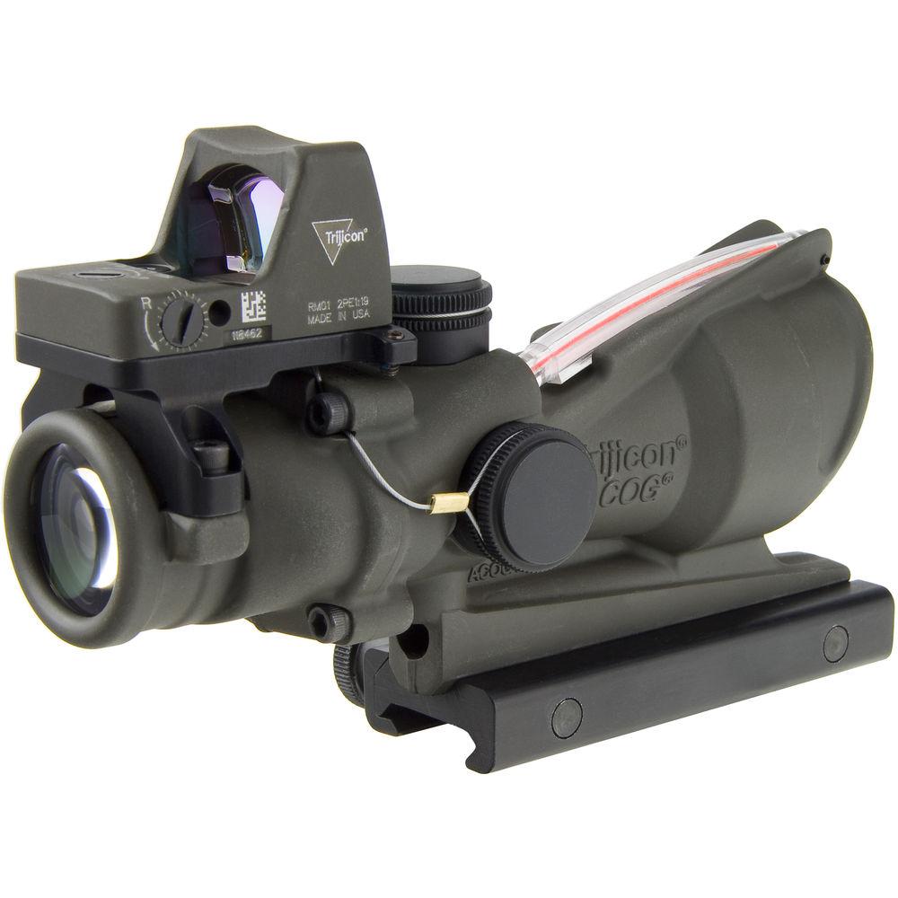 Trijicon 4x32 ACOG Dual Illuminated Riflescope and 3.25 MOA Red Dot Type 2 RMR Sight Kit