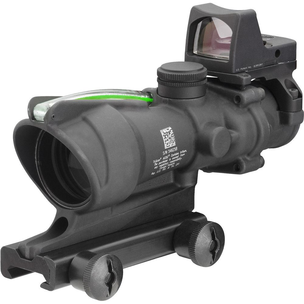 Trijicon 4x32 ACOG Dual Illuminated Riflescope and 3.25 MOA Red Dot Type 2 RMR Sight Kit
