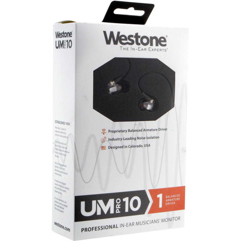 Westone UM Pro 10 Single-Driver Stereo In-Ear Headphones with Replaceable Cable