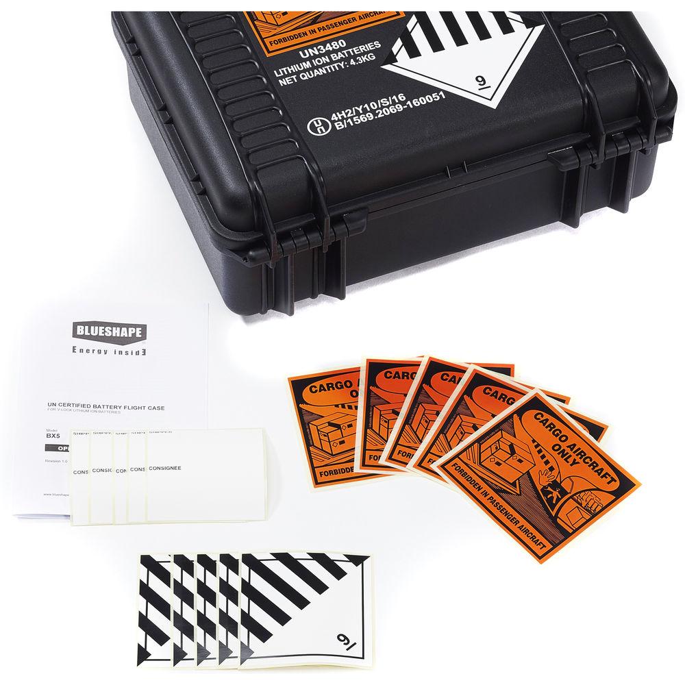 BLUESHAPE BX8 8-Battery UN Certified Lithium-Ion Battery Transport Case