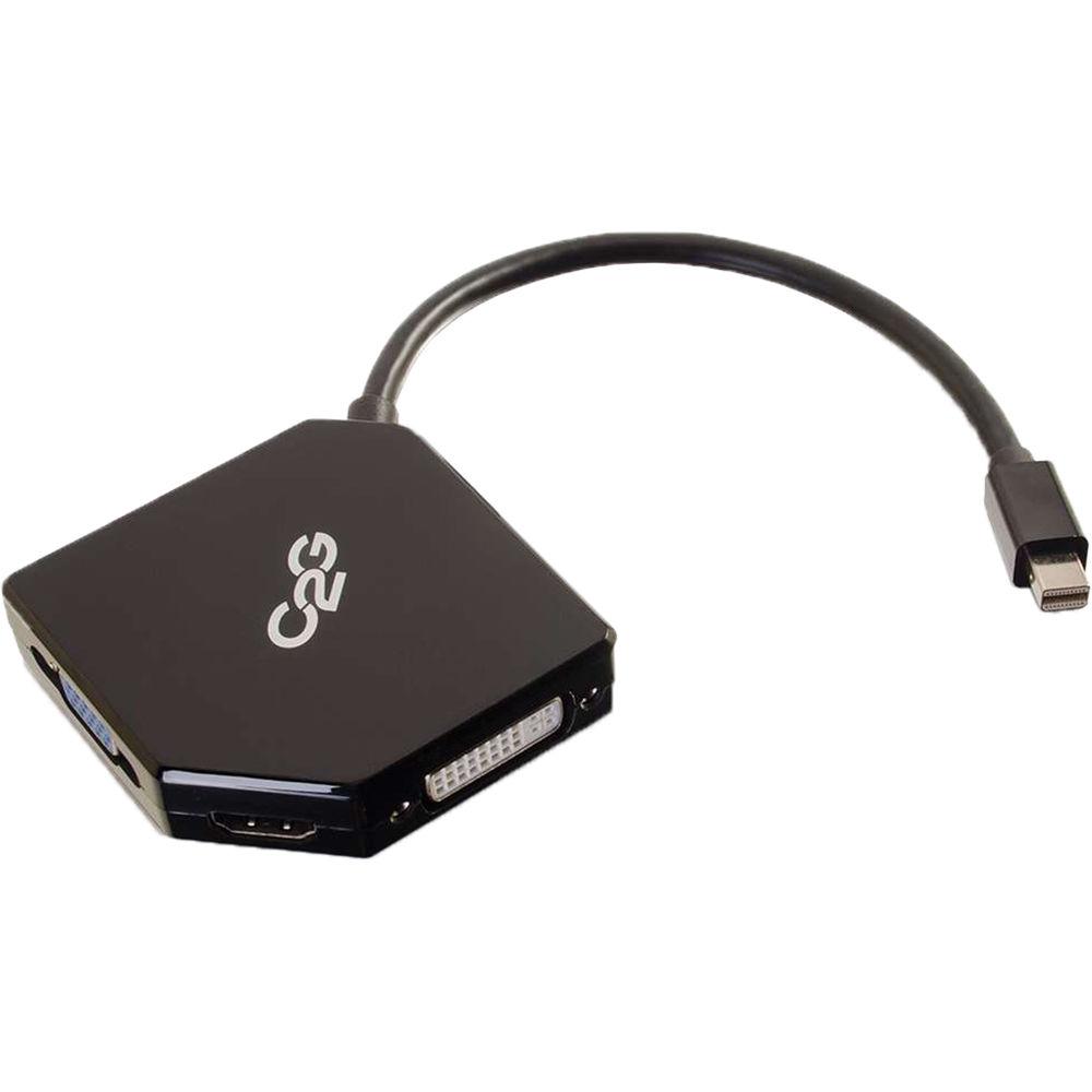 C2G Mini DisplayPort to HDMI DVI VGA Adapter