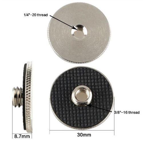 CAMVATE 1 4"-20 Female to 3 8"-16 Male Adapter for Quick Release Plate