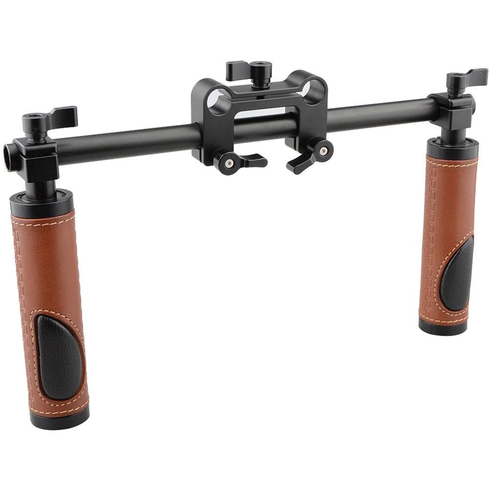 CAMVATE Leather Handle Grips Handlebar Support Kit for DSLR Camcorder Shoulder Rig