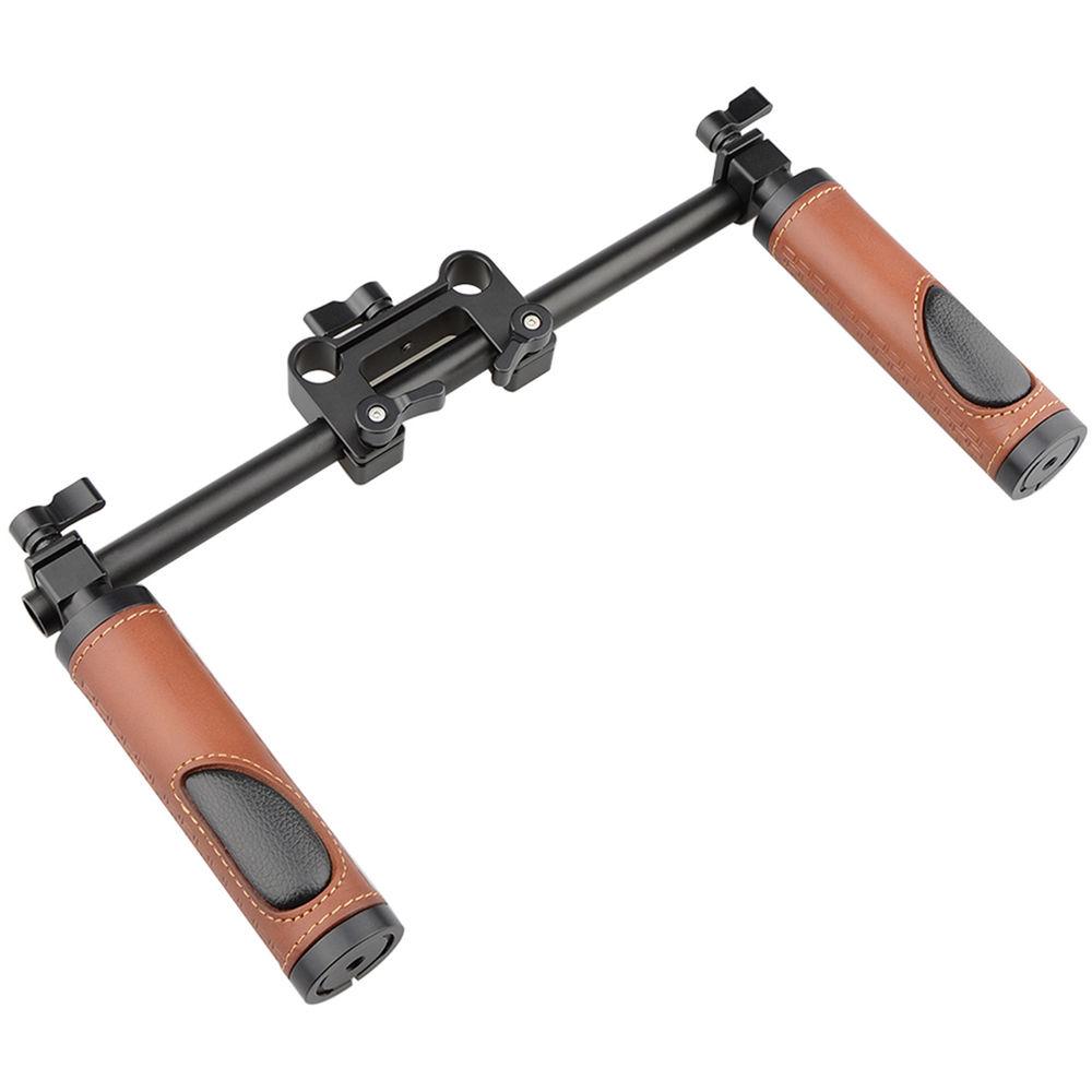 CAMVATE Leather Handle Grips Handlebar Support Kit for DSLR Camcorder Shoulder Rig