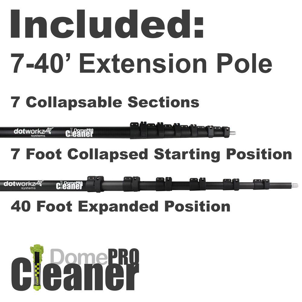 Dotworkz DomeCleanerPRO 40 Series Indoor Outdoor Lens Cleaning Kit with 7-40