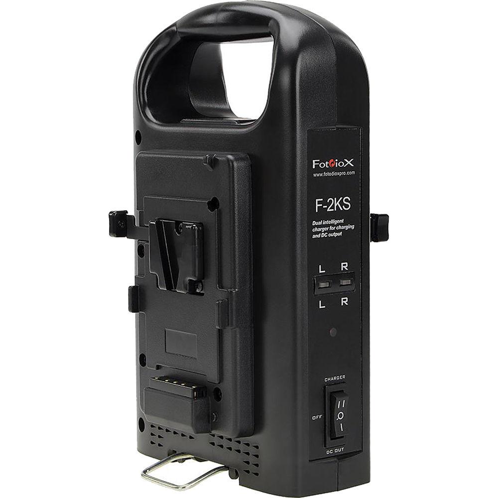 FotodioX Dual Position Battery Charger Kit with 2 Li-Ion 130Wh V-Mount Batteries, FotodioX, Dual, Position, Battery, Charger, Kit, with, 2, Li-Ion, 130Wh, V-Mount, Batteries